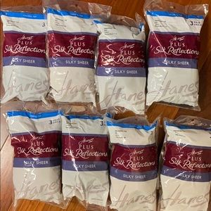 NWT Hanes plus silk reflections silky sheer 3plus